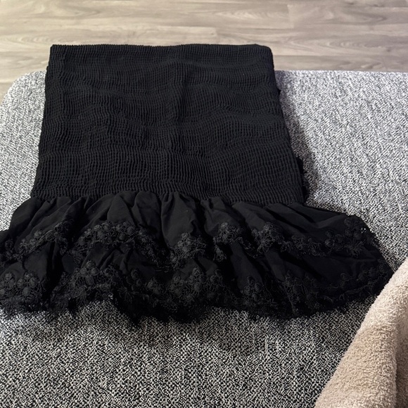 NWT PEIXOTO ANTHROPOLOGIE mini black dress with ruffles XL - Picture 8 of 9